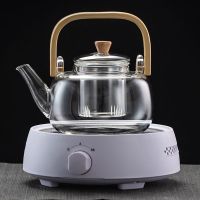 耐高温玻璃提梁煮茶壶烧水泡茶养生壶普洱白茶电陶炉煮茶器煮茶炉|提梁煮茶壶+白色电陶炉特价款