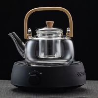 耐高温玻璃提梁煮茶壶烧水泡茶养生壶普洱白茶电陶炉煮茶器煮茶炉|提梁煮茶壶+黑色电陶炉特价款