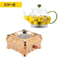 电茶炉煮茶器玻璃电烧茶壶电热烧水壶陶瓷养生壶功夫泡茶壶|800毫升绿把壶+方形陶然炉