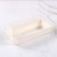 三明治包装盒毛巾卷盒甜甜圈包装盒甜品点心包装盒蛋糕卷包装盒L9|白长方形纸盒 10套