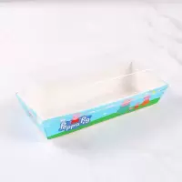 三明治包装盒毛巾卷盒甜甜圈包装盒甜品点心包装盒蛋糕卷包装盒L9|小猪长方形纸盒 10套
