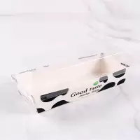 三明治包装盒毛巾卷盒甜甜圈包装盒甜品点心包装盒蛋糕卷包装盒L9|奶牛长方形纸盒 20套