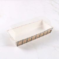 三明治包装盒毛巾卷盒甜甜圈包装盒甜品点心包装盒蛋糕卷包装盒L9|网状长方形纸盒 20套