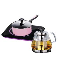 ed-f8电磁炉迷你茶炉小型火锅炉超薄触屏学生宿舍单人炉G9|F8+麦饭石奶锅带盖+专用玻璃壶