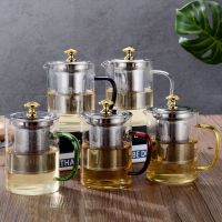 电陶炉煤气炉304内胆耐高温玻璃茶壶花茶壶Q2|480ML直筒壶(手柄颜色随机发)