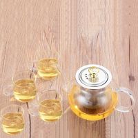 电陶炉煤气炉304内胆耐高温玻璃茶壶花茶壶Q2|750ML圆球壶+四把杯
