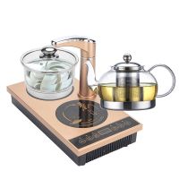 电茶炉嵌入式茶台茶盘自动上水电热水壶泡茶电磁炉茶具烧水壶M4|金色款(整套配玻璃壶锅)