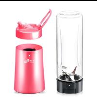 玻璃杯榨汁机迷你搅拌机便携式果汁机杯全自动小型家用电动D0|（特价）粉色-塑料单杯