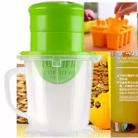 手动榨汁机家用榨汁器婴儿宝宝原汁机压汁器迷你炸果汁机榨橙汁|新款加厚600ML+方形棒冰模具1套 颜色随机