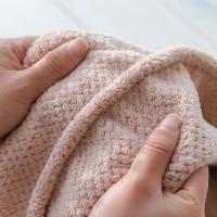 双层干发帽加大加厚擦洗头发成人超强吸水毛巾包头浴帽速干干发巾 米灰色(收藏宝贝优先发货)