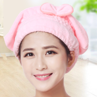 加厚吸水浴帽干发帽超强吸水加厚擦头发长发巾速干毛巾韩国包头巾 温馨粉圆帽款式