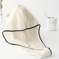 日本加大成人超强吸水包头毛巾干发巾女速干干发帽浴帽长发孕妇夏 北欧白色