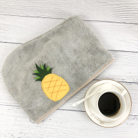 加厚浴帽干发帽女可爱卡通超强吸水速干纯棉干发浴巾冒抖音网红款 菠萝