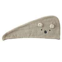 干发帽女超强吸水神器速干发巾可爱包头巾速干擦头发加厚毛巾浴帽 萌耳朵卡其