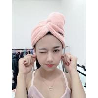 超强吸水加厚可爱速干干发帽洗擦头发毛巾女抖音浴帽包头神器巾 小猪藏蓝色+小熊浅绿色