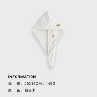 竹炭干发帽女超强吸水速干擦头发包头毛巾韩国浴帽干发巾 白色星球