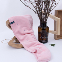 干发帽女超强吸水速干擦洗头发帽子长发神器浴帽毛巾家用双层加厚 双层超厚满天星款(粉色)