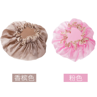 干发帽女超强吸水速干洗头发的毛巾包头擦浴巾帽加厚洗澡可爱浴帽 [双层防水浴帽]香槟色1个+粉色1个