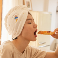 [两条装]干发帽女吸水毛巾速干帽发巾超强浴帽擦头洗头发包头巾 性价单条装:冰激凌白[加厚/不掉毛/吸水强]