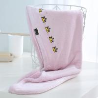 加厚干发帽女超强吸水速干包头洗头擦头发毛巾神器浴帽可爱干发巾 四季款皇冠藕荷色重100克送毛巾