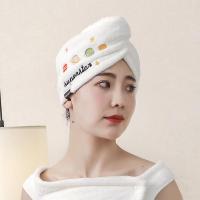加厚干发帽女超强吸水速干包头洗头擦头发毛巾神器浴帽可爱干发巾 秋冬加厚款星球奶白重160克送毛巾
