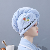 干发帽女超强吸水速干包头巾洗头擦头发毛巾浴帽可爱干发巾 孔雀蓝棒棒糖淡蓝色