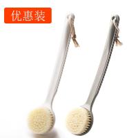 搓澡神器洗澡刷子搓背刷长柄搓澡巾后背软毛沐浴刷搓泥用品不求人 (优惠装)按摩弯柄款白色+按摩弯柄款灰色
