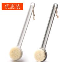 搓澡神器洗澡刷子搓背刷长柄搓澡巾后背软毛沐浴刷搓泥用品不求人 (优惠装)日式直柄款白色+日式直柄款灰色