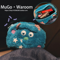 日本乐园怪兽大学苏利文莓熊毛绒化妆包零钱包女生洗漱收纳包包