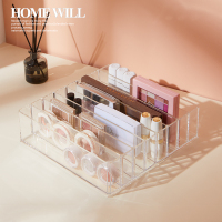 粉饼眼影收纳盒放口红的化妆品盒子女气垫眼影盘腮红架抽屉分隔