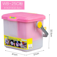 零食储物箱车载收纳箱工具整理箱汽车用品后备现场箱 WB-25C粉(内带小盒) 收藏优先发货