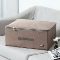 牛津布收纳箱布艺大号宿舍衣物衣柜整理箱收纳袋家用可折叠储物箱 卡其色软盖箱 拍套装更实惠哦【此项勿拍】