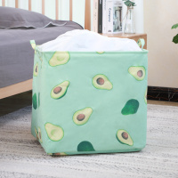 超特大号布艺家用衣服整理收纳箱棉被子搬家袋束口筐防潮衣柜神器 ♥卡通牛油果♥容量50l40*30*35 特大号