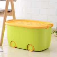儿童玩具收纳箱塑料收纳筐宝宝衣服婴儿储物盒子整理箱储物箱神器 苹果绿 中号
