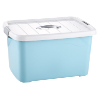 手提收纳箱百纳箱家用整理箱储物箱 天蓝色 8L(长27.5*宽19*高16.5)