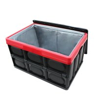 折叠式收纳箱塑料特大号衣服玩具家用整理箱学生书箱汽车后备箱 经典黑[升级款,带防水内胆] 升级款工具箱