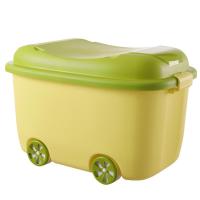 特大号儿童玩具收纳箱乐高积木整理箱零食杂物收纳盒塑料储 升级款特大号90L[绿色]??长59宽38高36 两个装[真香]