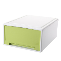 透明衣物整理箱衣服收纳柜内衣塑料储物箱衣柜收纳盒 绿色(用价格,质量承诺) 49L48*45*22.5CM1个装巨无霸