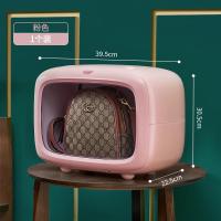 包包收纳神器防尘袋透明保护放女包的隔板收纳整理箱置物架储物盒 粉色单个装