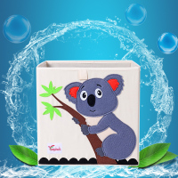 儿童玩具收纳箱布艺家用衣服整理箱宝宝卡通储物箱子收纳盒 考拉 水洗款带盖款33*34.5宽*33cm