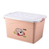 收纳箱塑料衣柜衣服整理箱大号家用衣物储物箱 辛巴狗-俏丽粉 250XXL超大号[适用:羽绒服,棉被]长79宽57高47c