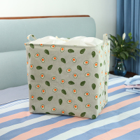 特大号收纳袋子布艺家用衣服收纳筐被子搬家打包袋束口衣柜整理箱 牛油果100L束口箱40*50*50cm 特大号