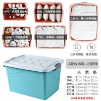 收纳箱塑料特大号家用衣服 A款薄荷绿[特厚升级款]--套餐更实惠 推荐套餐250#L+250#L[巨无霸2件套]超省钱!