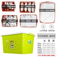 收纳箱塑料特大 辛巴狗-清新绿[特厚升级款]--套餐更实惠 30#L[手提款/无滑轮/无笑脸图案]长41宽29高23cm