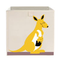 卡通儿童玩具收纳盒整理箱布艺折叠收纳箱宝宝收纳筐置物箱储物盒 袋鼠 升级水洗款(33*33*33)