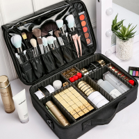 化妆包女便携专业手提化妆箱ins风超火大容量防水多功能收纳箱包