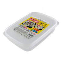 日本进口冰箱密封保鲜盒 厨房水果蔬菜专用塑料长方形冷冻收纳盒 饺子盒1.4升3个装249*172*54