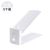 鞋盒鞋子收纳神器省空间鞋柜装鞋收纳盒塑料家用整理收放鞋架 白色5个装-3挡可调节[加厚型] 26x8x10cm