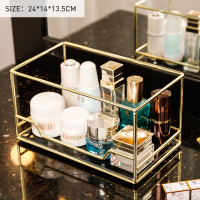 网红旋转化妆品收纳盒置物架护肤品香水桌面梳妆台卫生间浴室ins [方形矮款/可叠加]置物架