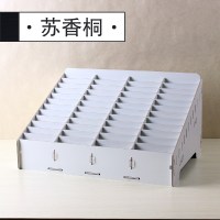 手机管理收纳盒桌面钢化膜存放架会议学校教室多格大容量整理 BG6040苏香桐48格